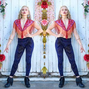 Navy Velvet Legging - Warrior Within Des